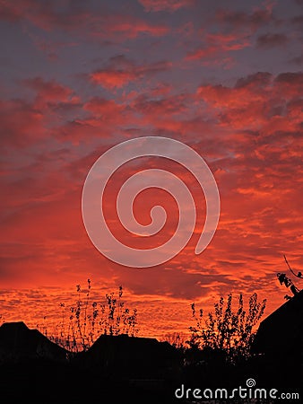 Mystic sunset Stock Photo