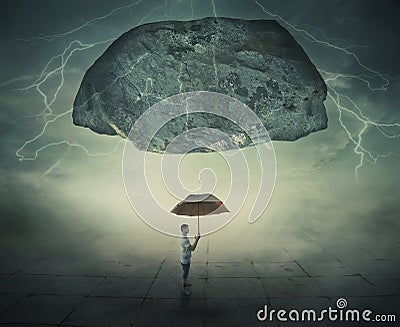 Mystic umbrella protection Stock Photo