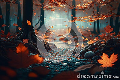 Enchanting Forest: Unreal Engine 5's Insane Hyper-Detailed Compositio Stock Photo