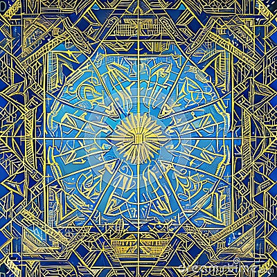 A mystical digital texture inspired by ancient runes and symbols, with intricate patterns and a mystical glow3, Generative AI Stock Photo