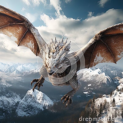 A mystical dragon. Stock Photo