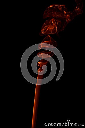 Mystical figures made of candle smoke Stock Photo