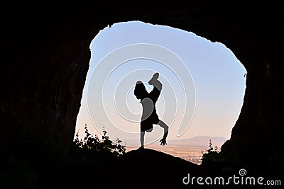 Mystical nature explorer and enthusiastic movements Stock Photo