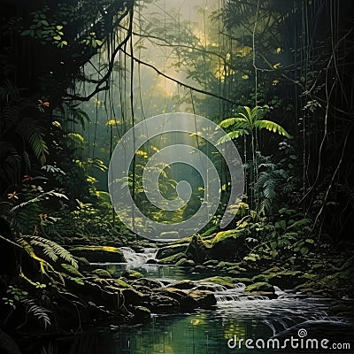 Mystical RainForest - amazing illustration stylish and eyecatching Cartoon Illustration