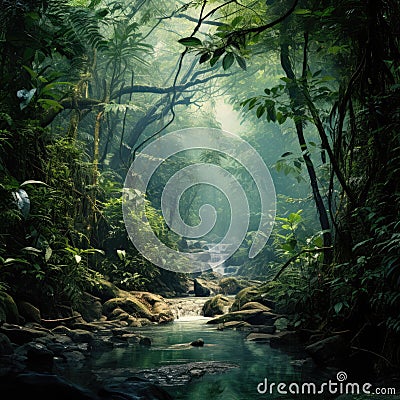 Mystical RainForest - amazing illustration stylish and eyecatching Cartoon Illustration