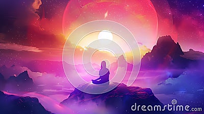 Mystical sacred geometry symbol. Spiritual Buddhism Practice. mental health Stock Photo