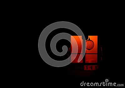 The mystical window at night Stock Photo