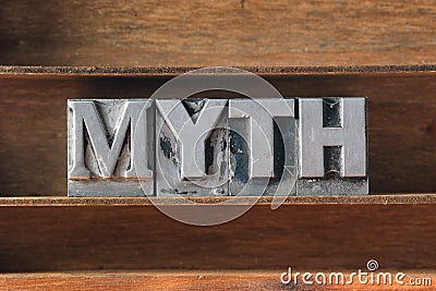 Myth word tray Stock Photo