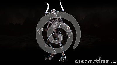 Demon mythical monster 3d render Stock Photo