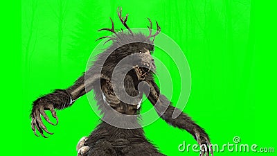 Wendigo mythical monster 3d render Stock Photo