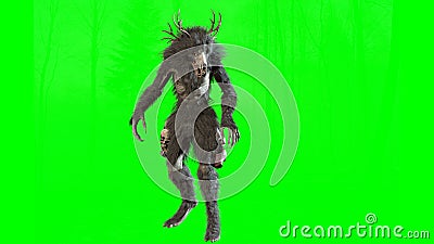 Wendigo mythical monster 3d render Stock Photo