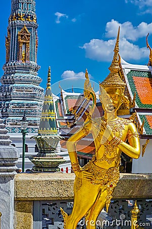 Mythological Creature in Grand Palace at Bangkok Stock Photo