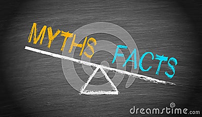 Myths and Facts Stock Photo