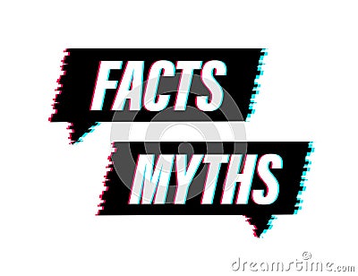 Myths facts. Facts, great design for any purposes. Vector stock illustration. Vector Illustration