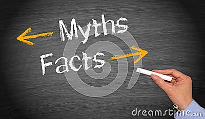 Myths and facts Stock Photo