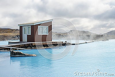 Myvatn nature baths in Iceland Stock Photo