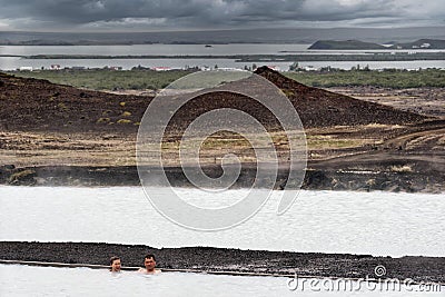 Myvatn Nature Baths. Iceland Editorial Stock Photo