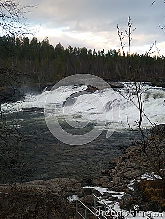 MÃ¥lselvfossen Norways National Waterfall Stock Photo