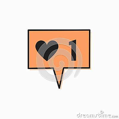 Modern illustration like orange icon Cartoon Illustration