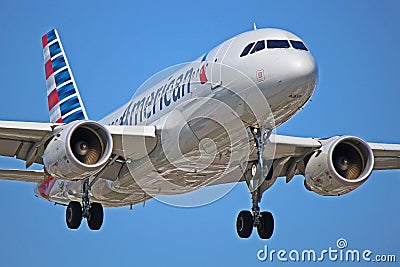 N12028: American Airlines Airbus A319-100 At YYZ Editorial Stock Photo