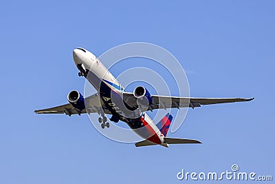 N411DX Delta Air Lines Airbus A330-941 departing from Amsterdam Schiphol Airport Editorial Stock Photo