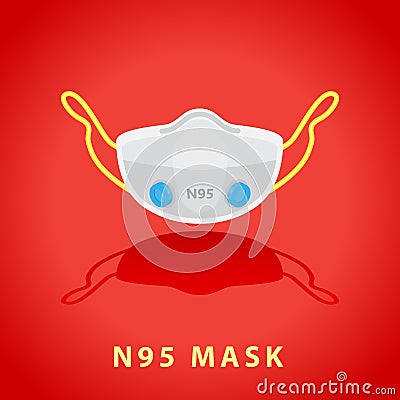 N95 Mask, Standard mask, Filter Based Vector Illustration