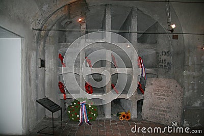 Heydrich Terror Memorial And St. Cyril & Methodius Cathedral Editorial Stock Photo