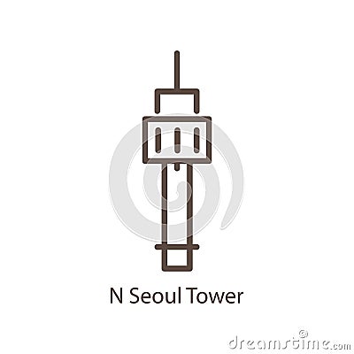 n seoul tower. Vector illustration decorative design Vector Illustration