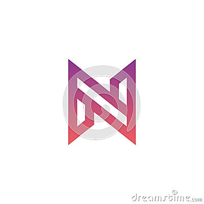 N web bank icon brand, symbol, design, graphic, minimalist.logo Vector Illustration