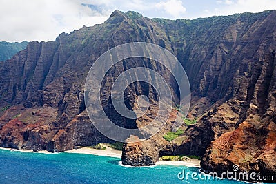 Na Pali Coast in Kauai Stock Photo