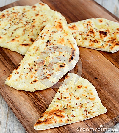 Naan -Indian bread Stock Photo