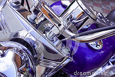 Nab. Chelny, Russia - August 26, 2023: motorcycle close-up Harley-Davidson Softail Heritage Editorial Stock Photo