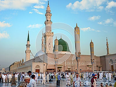 Nabawi Mosque, Medina, Saudi Arabia Editorial Stock Photo