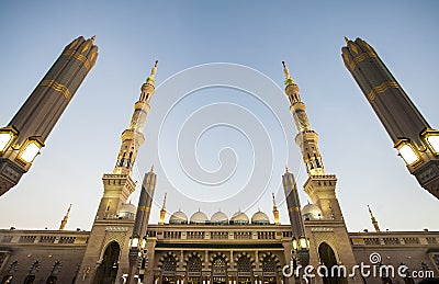 Nabawi Mosque, The Prophet Muhammad Mosque Stock Photo