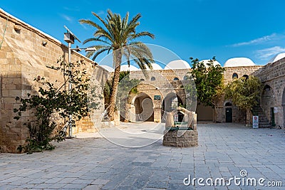 Nabi Musa site and mosque at Judean desert, Israel. Tomb of Prophet Moses Stock Photo