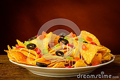 Nachos on a plate Stock Photo