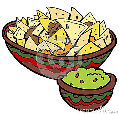 Nachos Tortilla Chips Vector Illustration