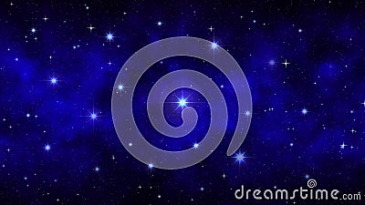 Nacht sterrige hemel met het bewegen van rook, mist, donkerblauwe dynamische ruimte heldere grote sterren als achtergrond, bewege stock illustratie Nacht sterrige hemel met het bewegen van rook, mist, donkerblauwe dynamische ruimte heldere grote sterren als achtergrond, bewege stock illustratie