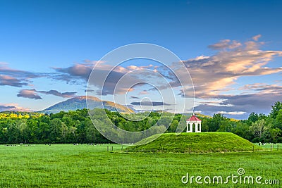 The Nacoochee Mound archaeological site in Helen, Georgia, USA Stock Photo