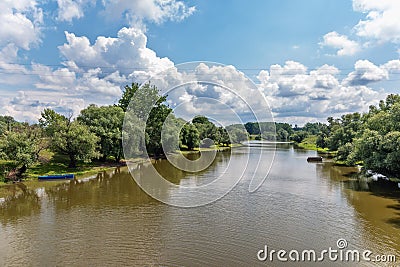 The Nadela or Nadel Serbian: Nadel is a system of canals and rivers in northern Serbia, left tributary to the Danube in the Bana Stock Photo