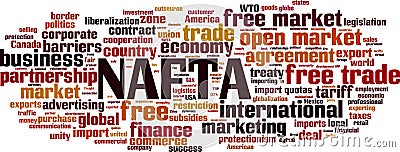 NAFTA word cloud Vector Illustration