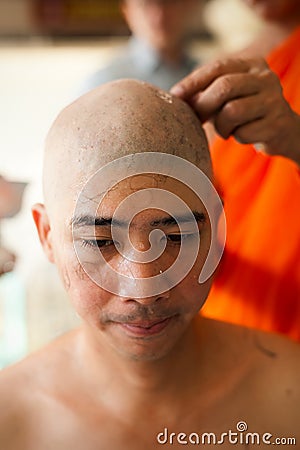 Naga ordination ceremony traditional buddhism thailand Editorial Stock Photo