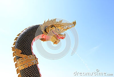 Naga statue against the blue sky Stock Photo