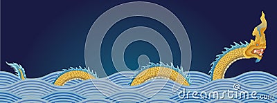 Naga, water dragon Vector Illustration