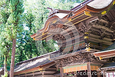 Suwa-taisha Suwa Grand Shrine Shimosha Harumiya in Shimosuwa, Nagano Prefecture, Japan. Suwa Taisha Stock Photo