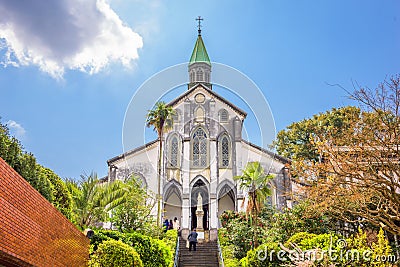 Nagasaki, Japan at historic Oura Church Editorial Stock Photo