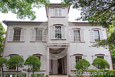 The Former Steele Memorial Academy at Glover Garden in Nagasaki, Japan. It is part of the World Editorial Stock Photo