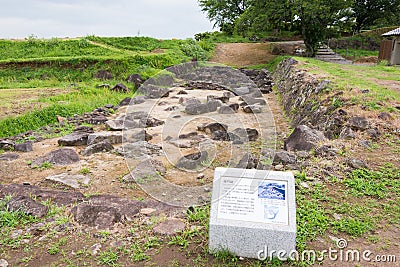 Remains of Hara castle in Shimabara, Nagasaki, Japan. It is part of the World Heritage Site - Editorial Stock Photo