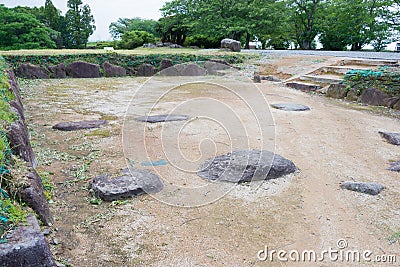 Remains of Hara castle in Shimabara, Nagasaki, Japan. It is part of the World Heritage Site - Stock Photo