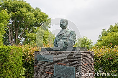 Thomas Blake Glover Statue at Glover Garden in Nagasaki, Japan. Thomas Blake Glover 1838-1911 Stock Photo